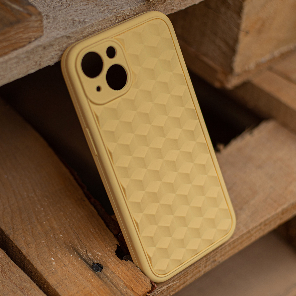 Nakładka 3D Cube do iPhone 14 Pro 6,1" lemon