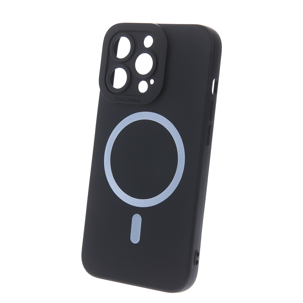 Silikon Mag-fodral för iPhone 16 Plus 6,7″ i svart