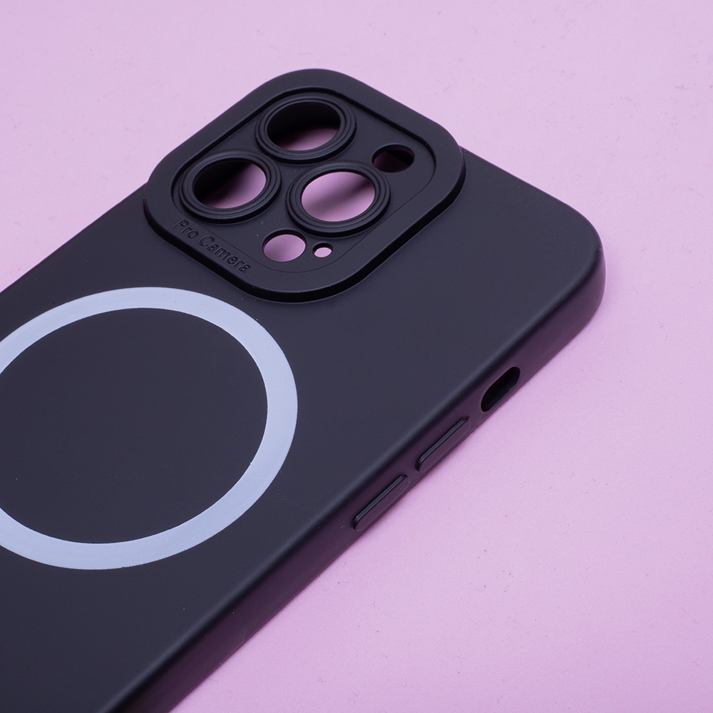 Silikon Mag-fodral för iPhone 16 Plus 6,7″ i svart