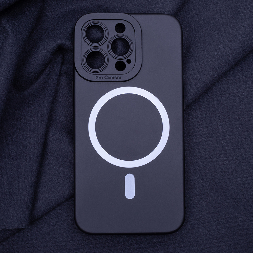 Silikon Mag-fodral för iPhone 16 Plus 6,7″ i svart