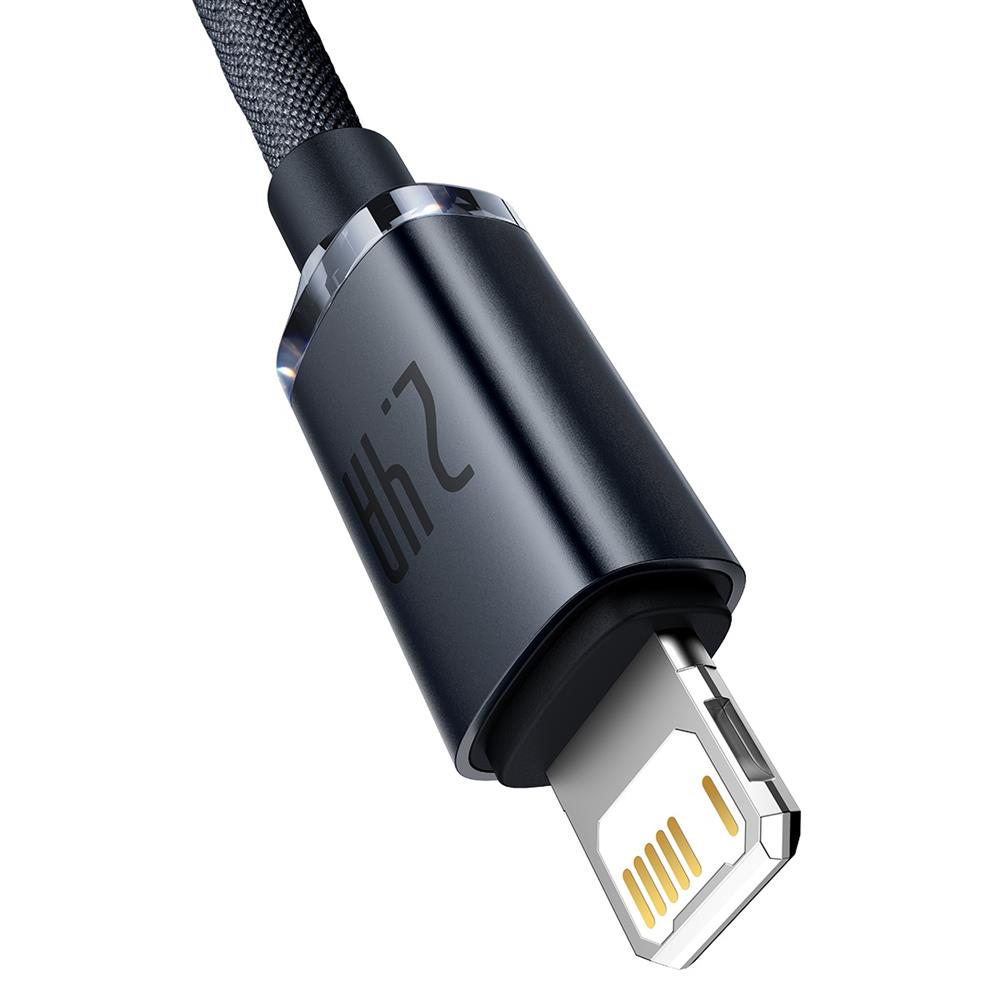 Baseus cable Crystal Shine USB – Lightning 1,2 m 2,4A black