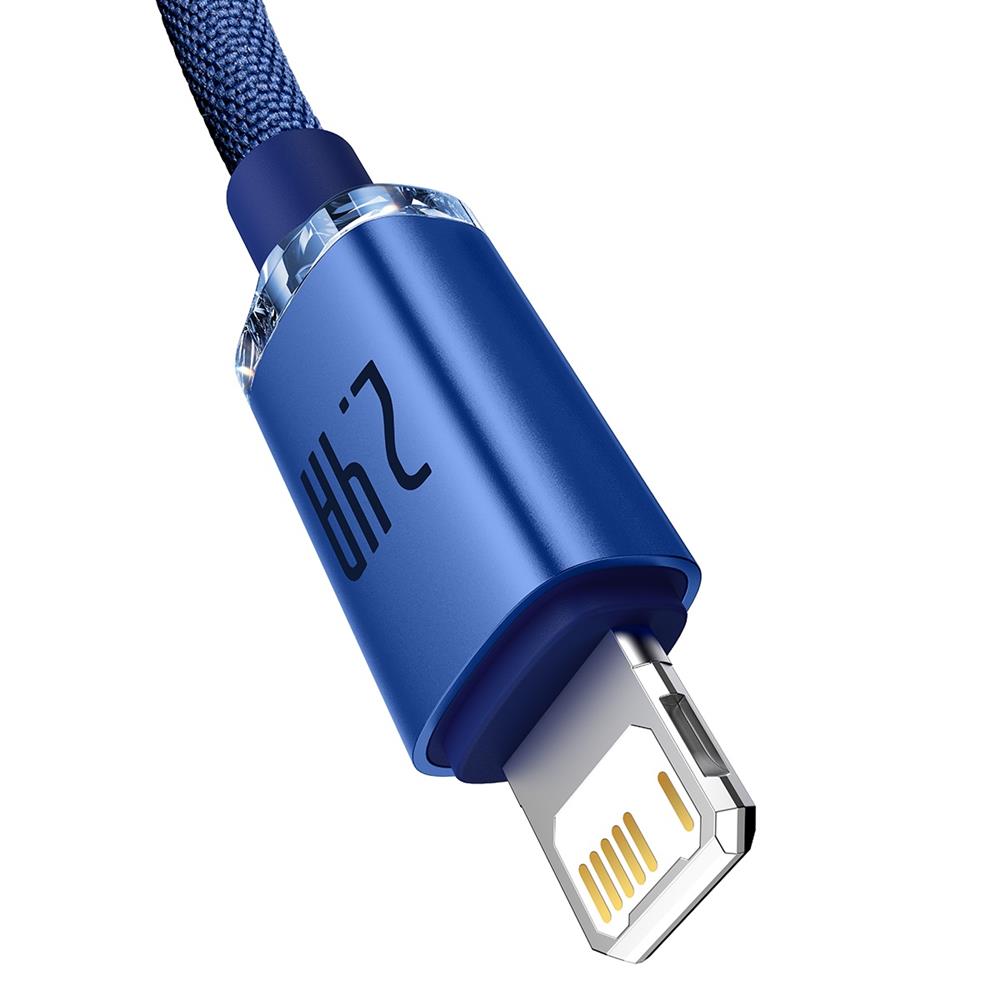 Baseus cable Crystal Shine USB – Lightning 1,2 m 2,4A blue