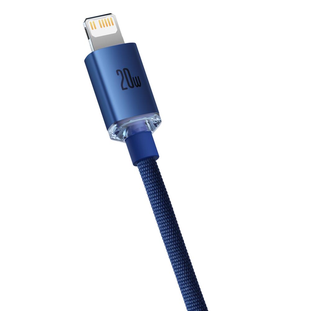 Baseus cable Crystal Shine USB-C – Lightning 1,2 m 20W blue