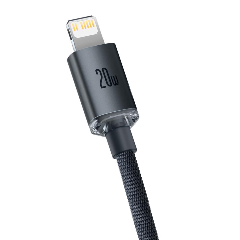 Baseus cable Crystal Shine USB-C – Lightning 2,0 m 20W black