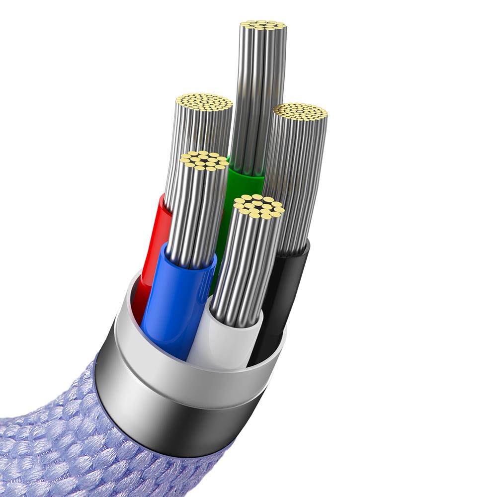 Baseus cable Crystal Shine USB-C – Lightning 2,0 m 20W purple