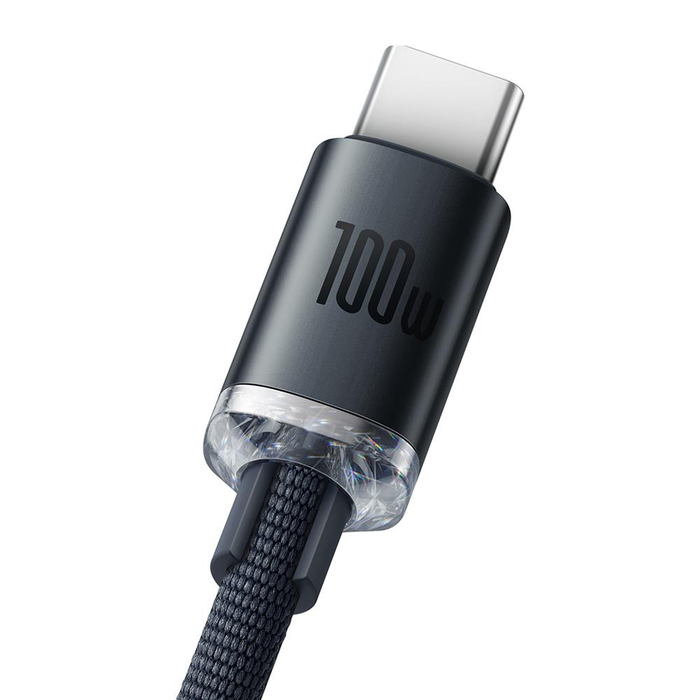 Baseus cable Crystal Shine USB – USB-C 2,0 m 100W black