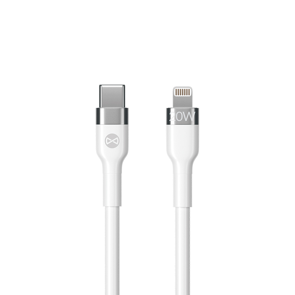 För alltid flexibel kabel USB-C – Lightning 2,0 m 20W vit