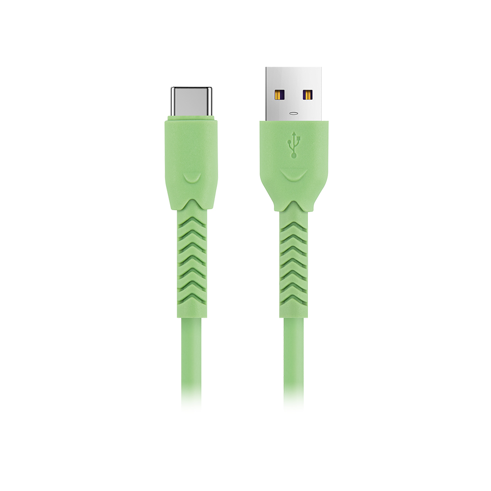 Maxlife MXUC-04 cable USB – USB-C 1,0 m 3A green