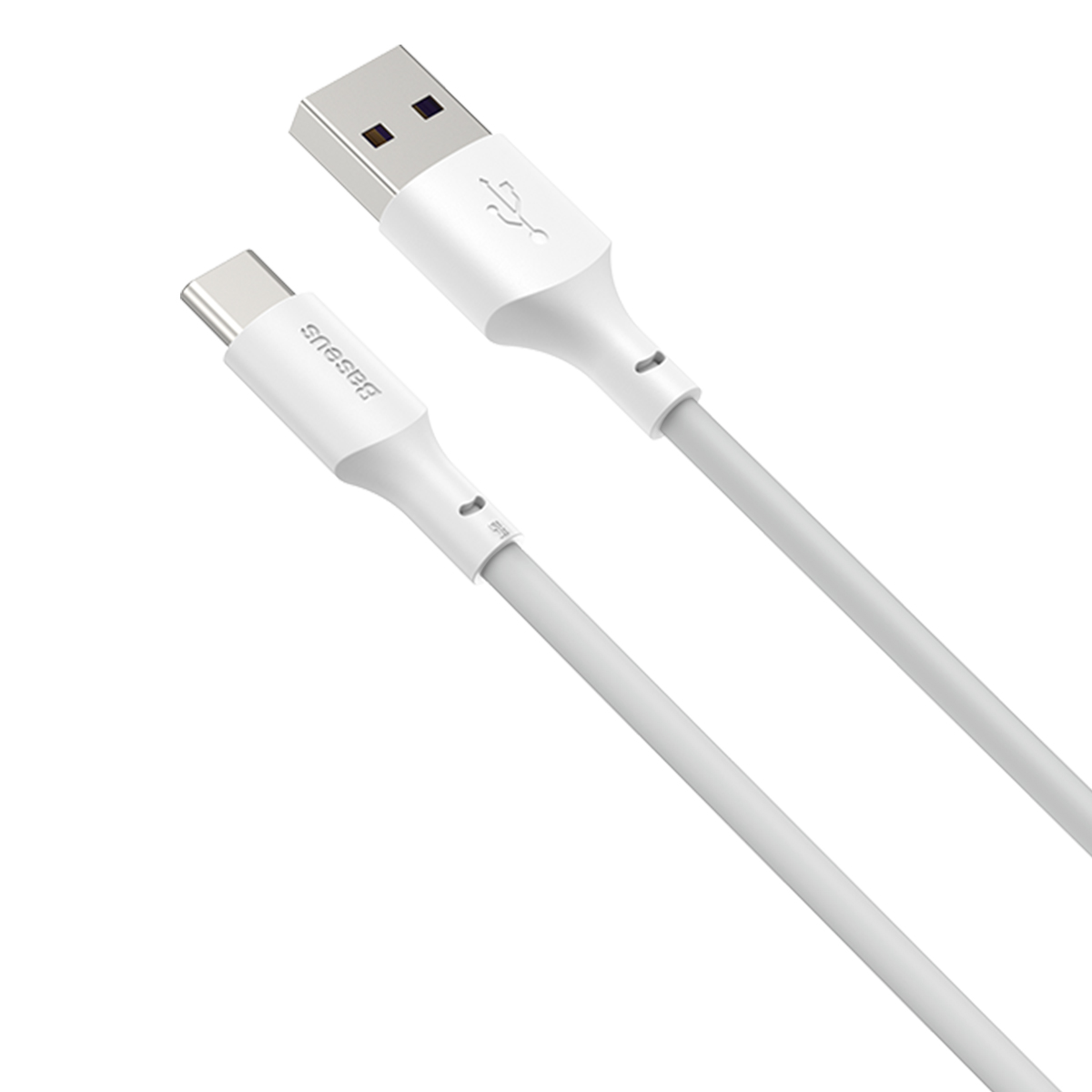 Baseus cable Simple Wisdom USB – USB-C 1,5 m 5A white 2 pcs