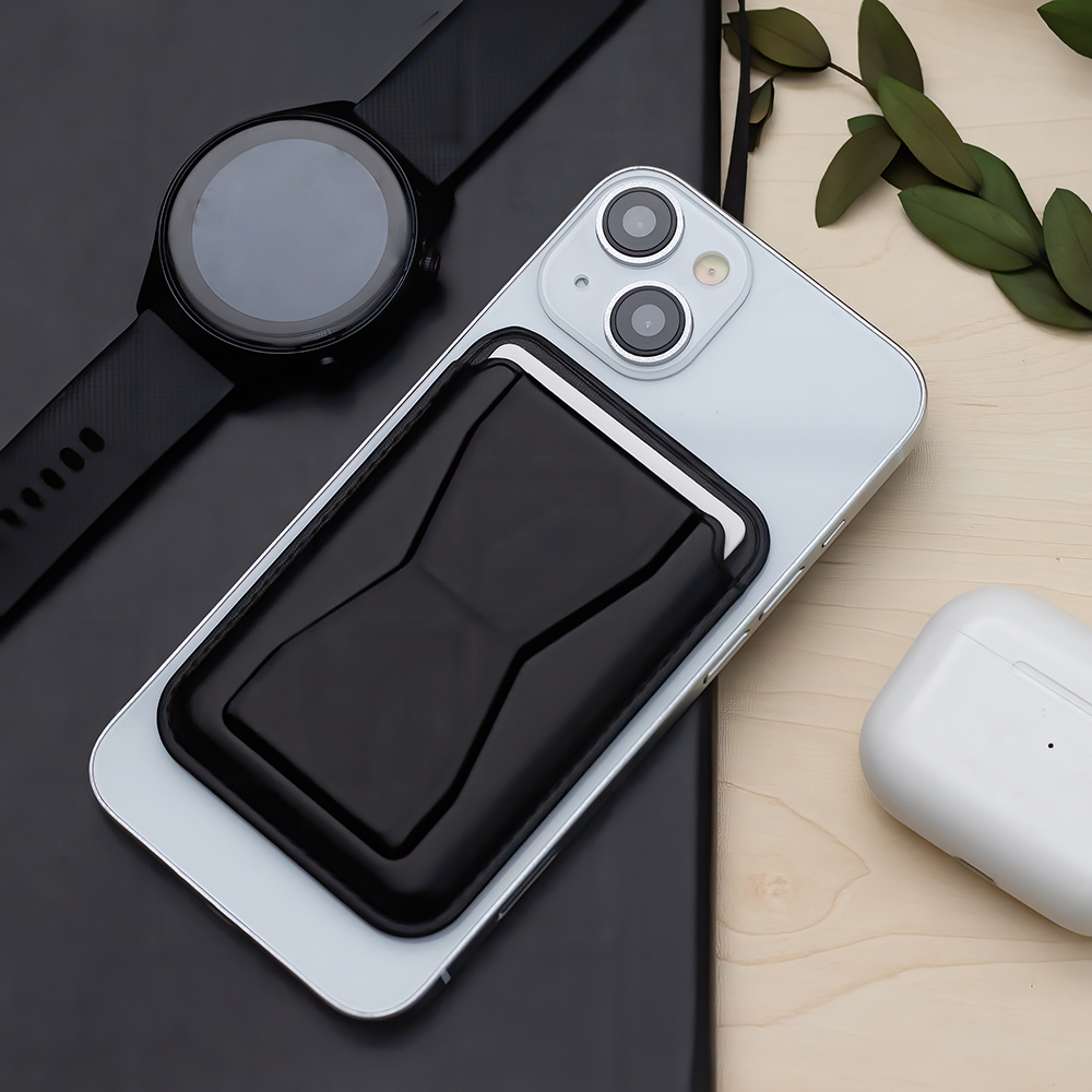 Korthållare med ställ svart