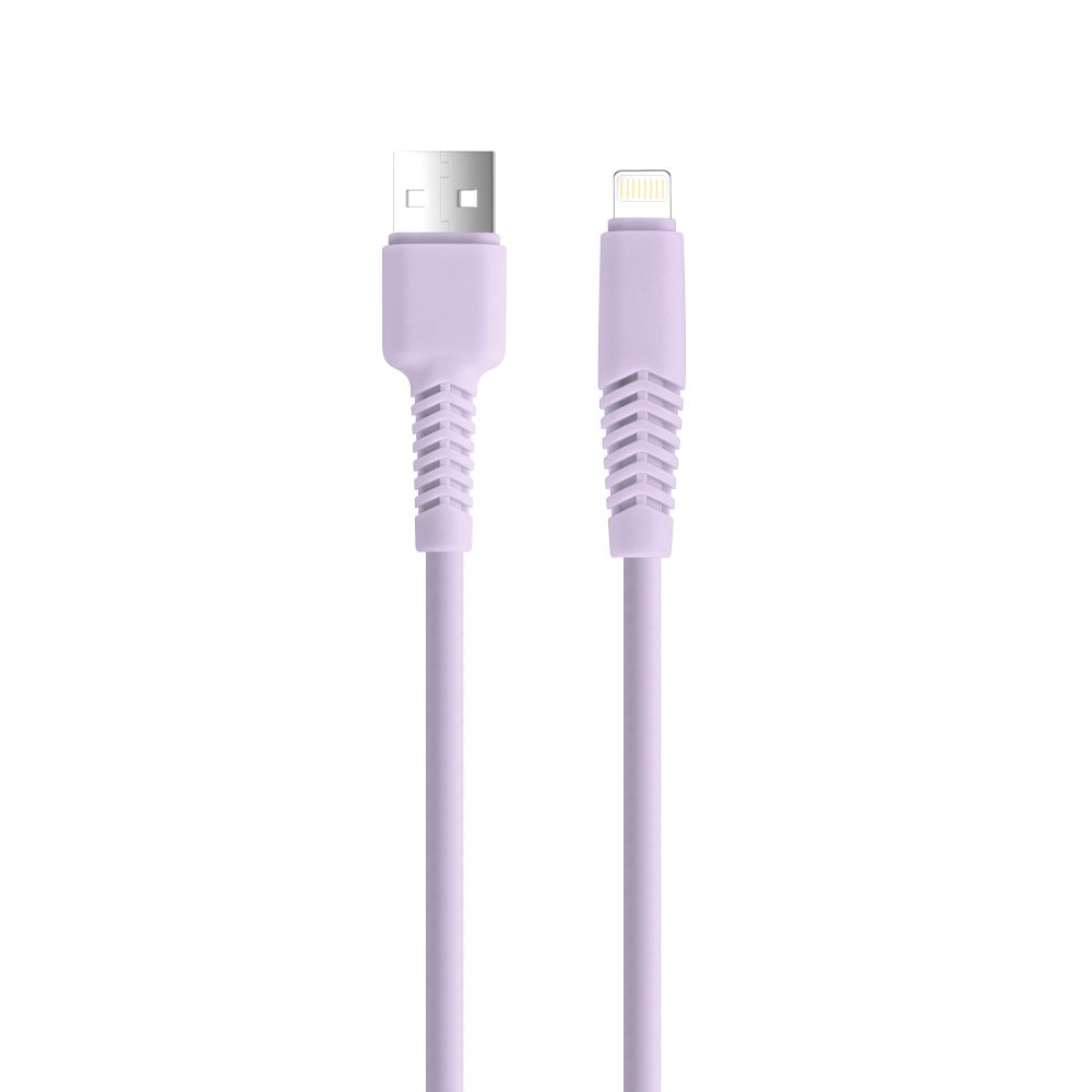 Setty USB-kabel – Lightning 1,5 m 2,1A KSA-L-1.529 lila