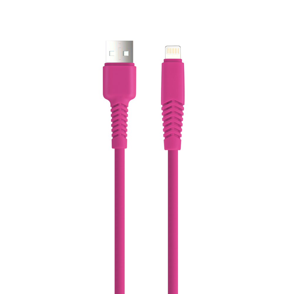 Setty USB-kabel – Lightning 1,5 m 2,1A KSA-L-1.526 rosa