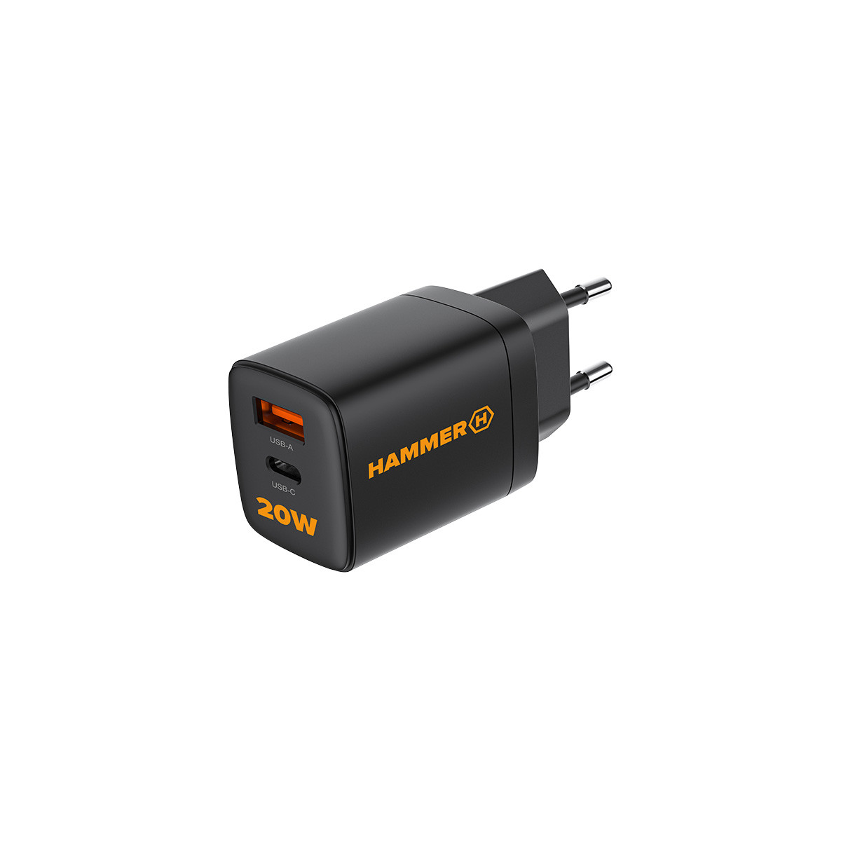 Hammer 20 W Dual Port USB & Type C PD Fast Charger Adapter