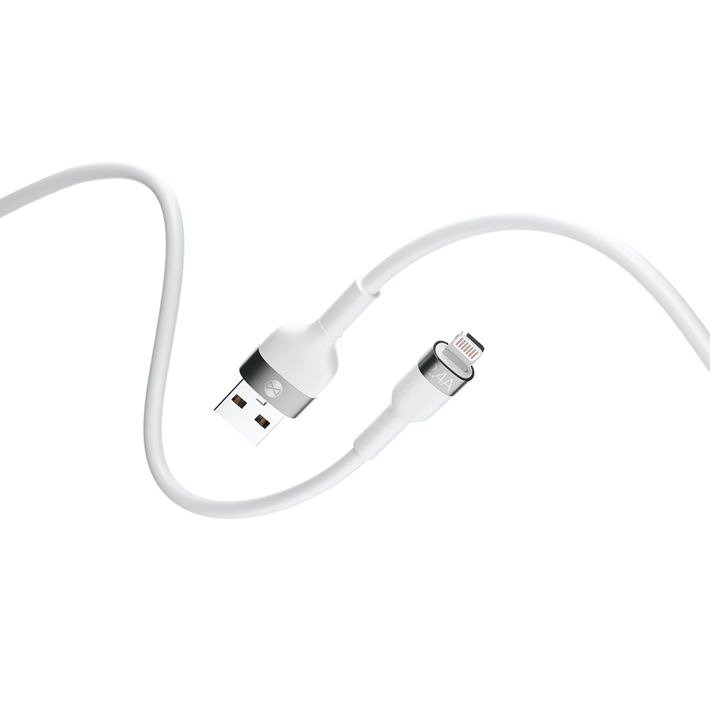 Forever Flexible cable USB – Lightning 1,0 m 2.4A white