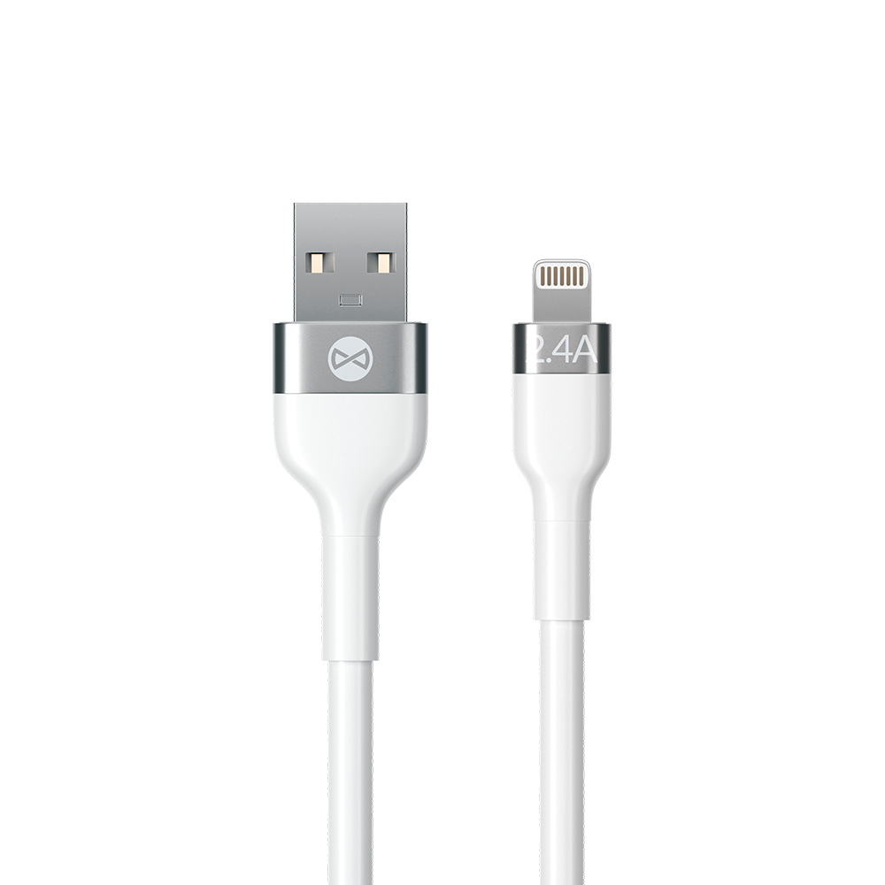 Forever Flexible cable USB – Lightning 1,0 m 2.4A white