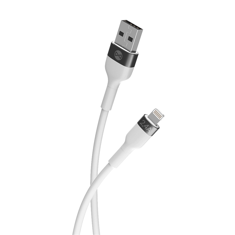 Forever Flexible cable USB – Lightning 1,0 m 2.4A white