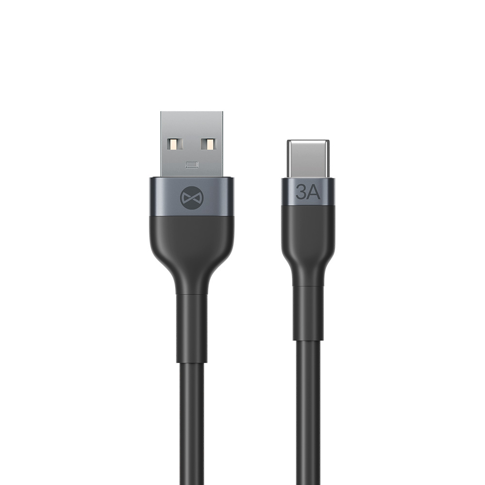 För alltid flexibel kabel USB – USB-C 1,0 m 3A svart