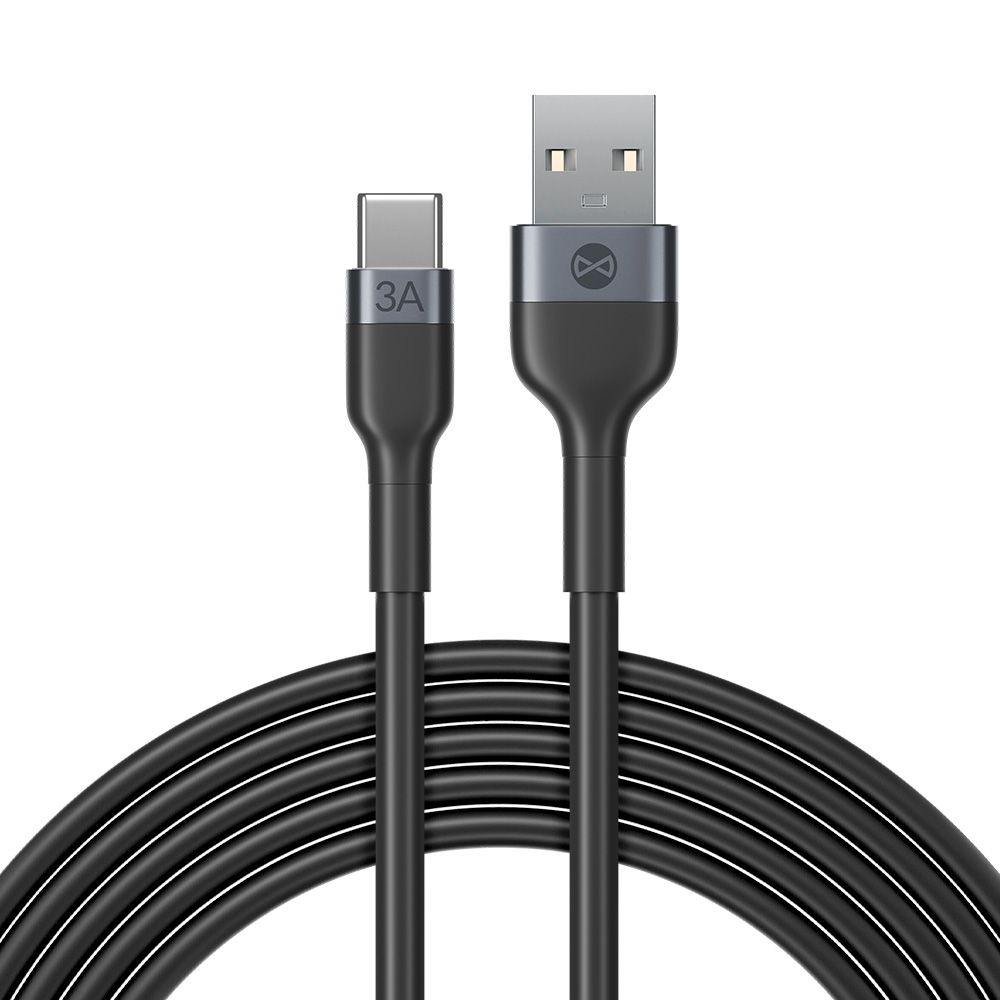 För alltid flexibel kabel USB – USB-C 1,0 m 3A svart