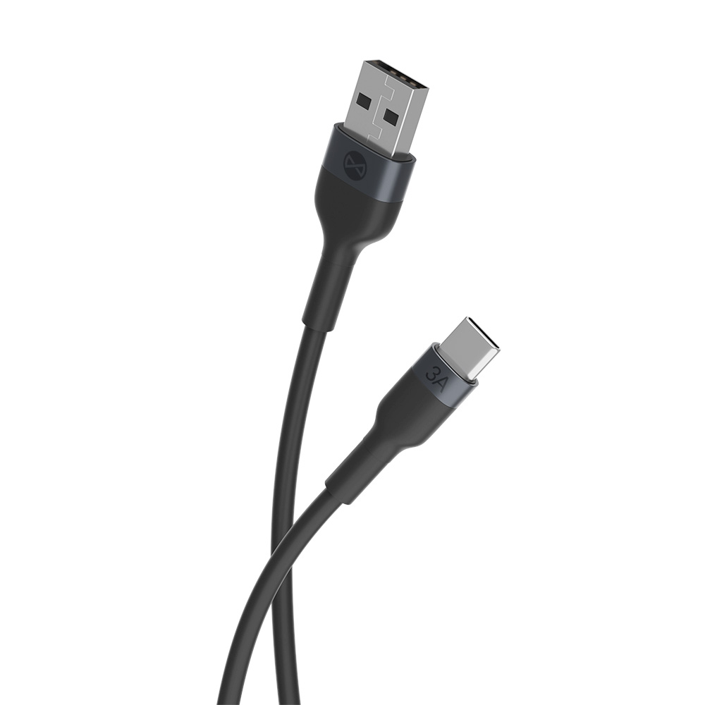 För alltid flexibel kabel USB – USB-C 1,0 m 3A svart