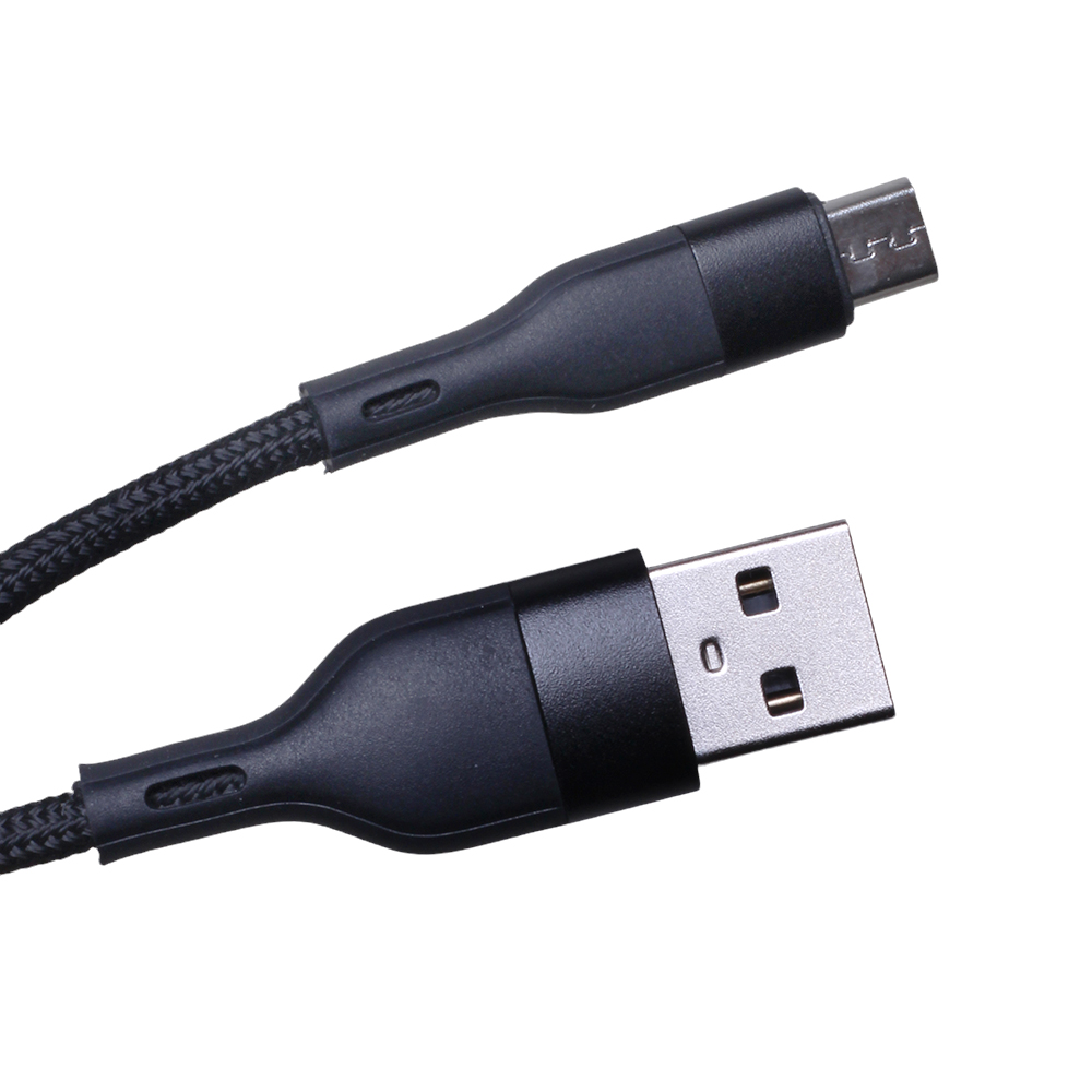 Maxlife MXUC-07 kabel USB – microUSB 1,0 m 2,4A svart nylon