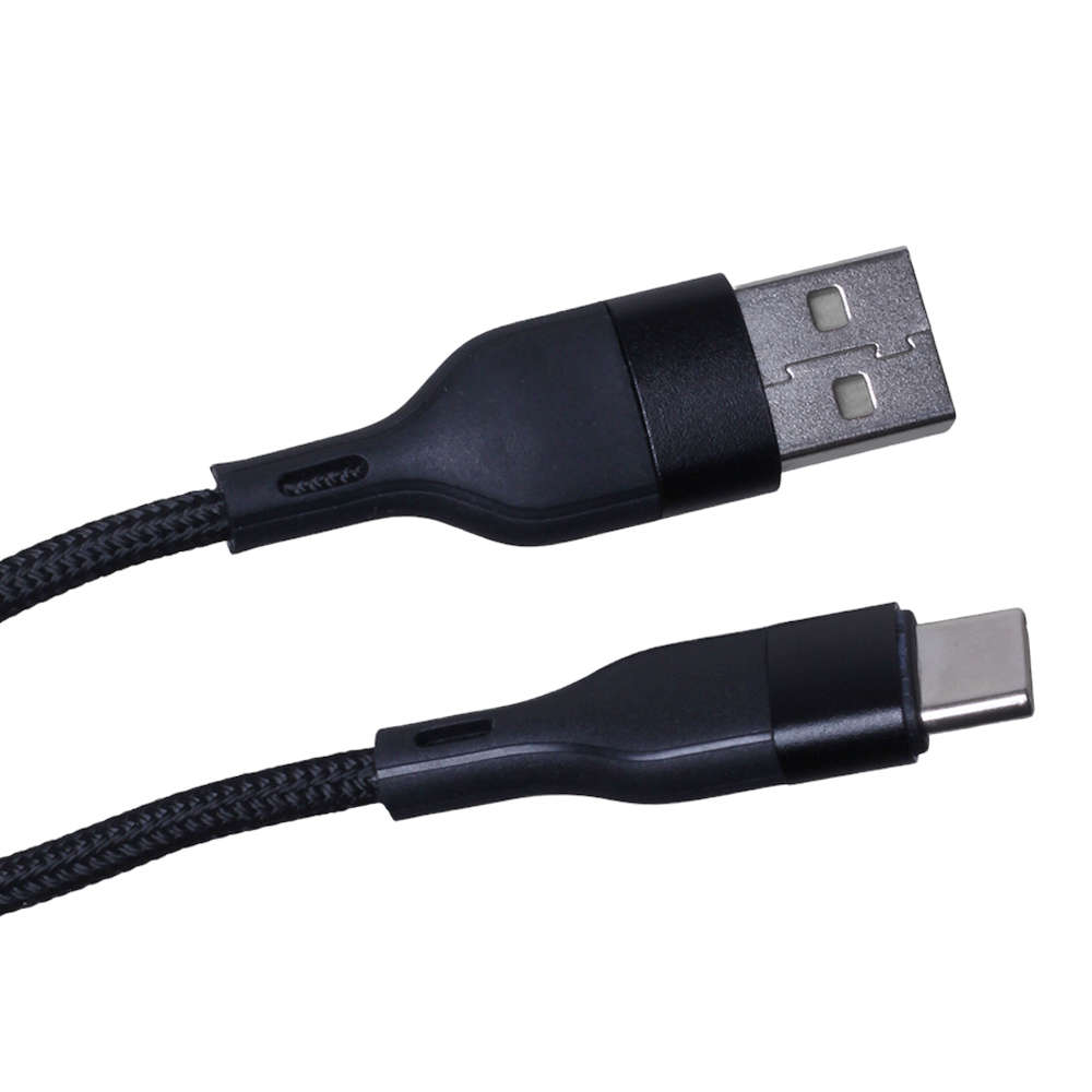 Maxlife MXUC-07 cable USB – USB-C 1,0 m 3A black nylon