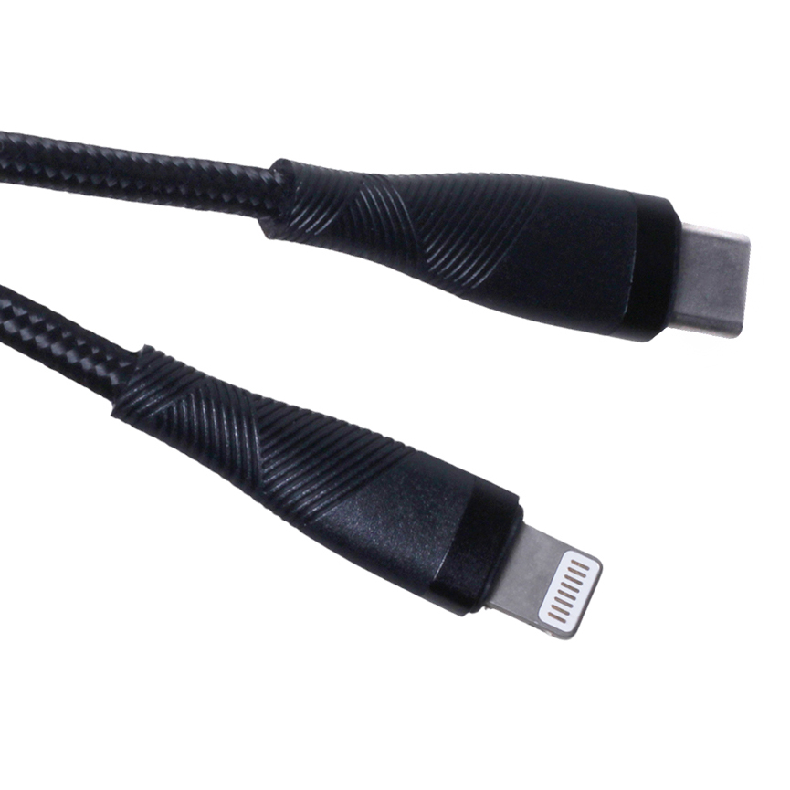Maxlife MXUC-08 cable USB-C – Lightning 1,0 m 27W black nylon