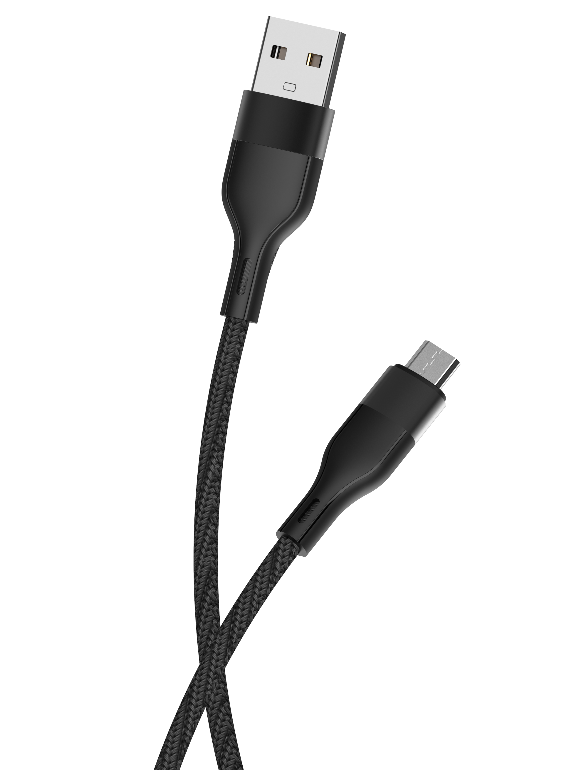 Maxlife MXUC-07 kabel USB – microUSB 1,0 m 2,4A svart nylon