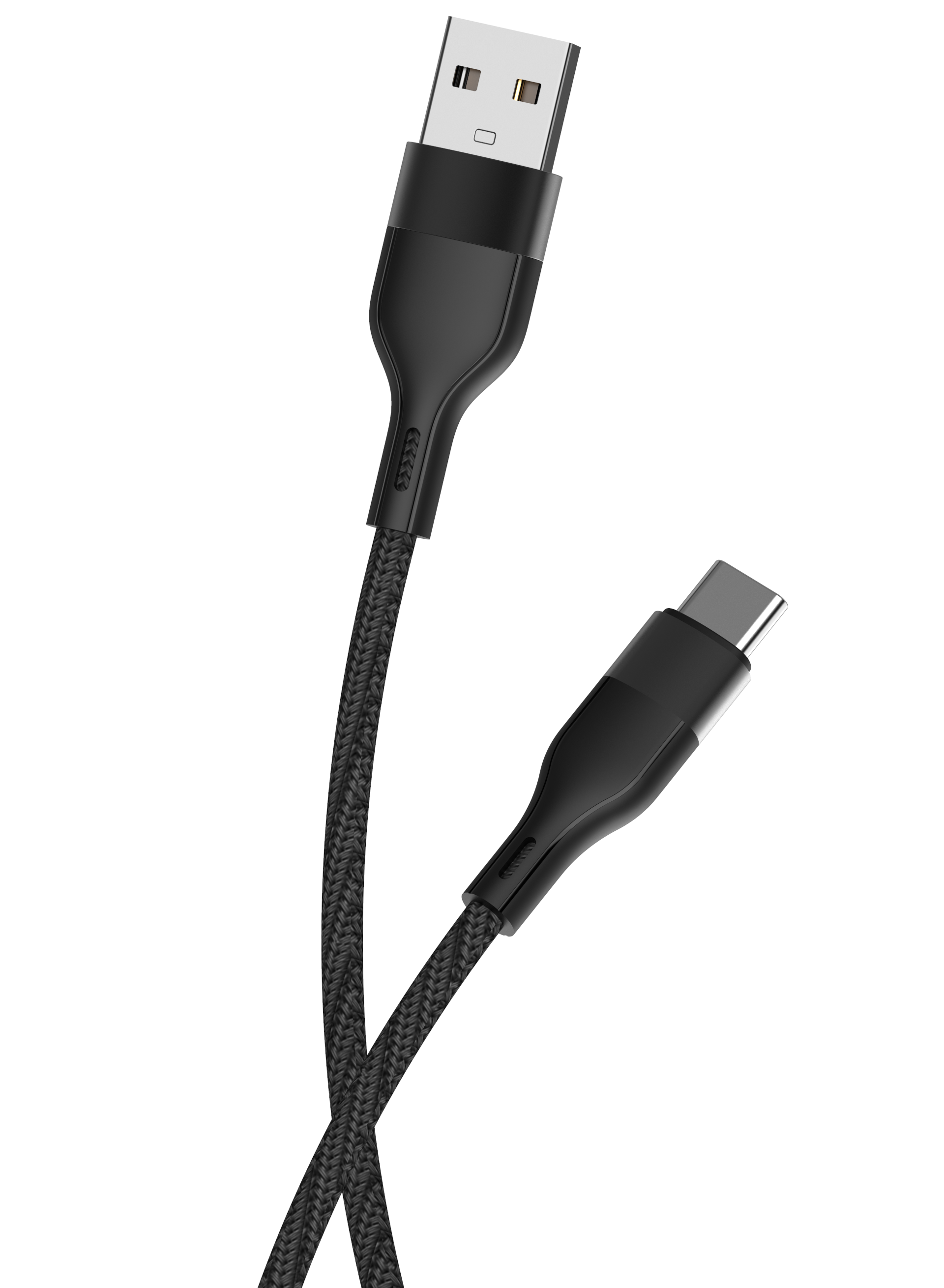 Maxlife MXUC-07 cable USB – USB-C 1,0 m 3A black nylon
