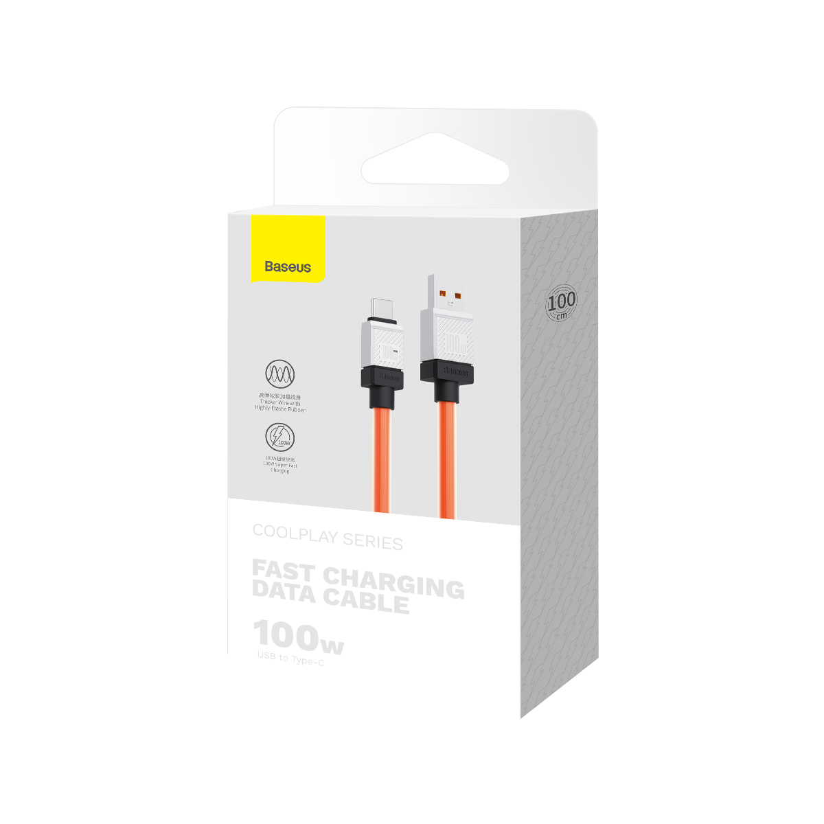 Baseus cable CoolPlay USB – USB-C 1m 100W orange