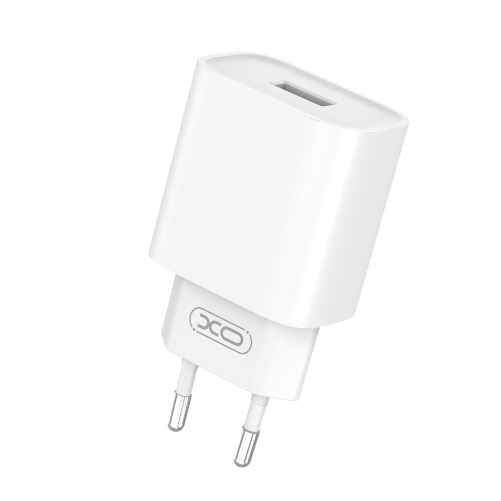 XO väggladdare CE02D QC 3.0 18W 1x USB vit + microUSB-kabel