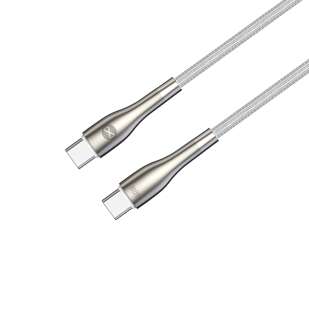 Forever Sleek cable USB-C – USB-C 1,0 m 60W white