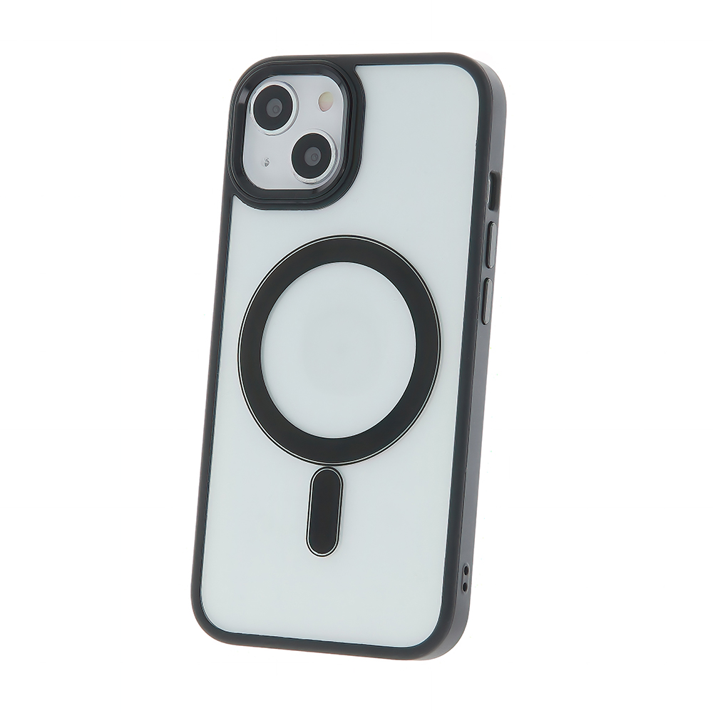 Satin Clear Mag-fodral för iPhone 15 Pro Max 6,7″ svart