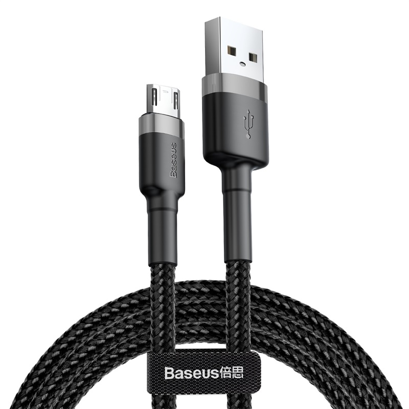 Baseus sladd Cafule USB – micro USB 1,0 m 2,4A grå-svart