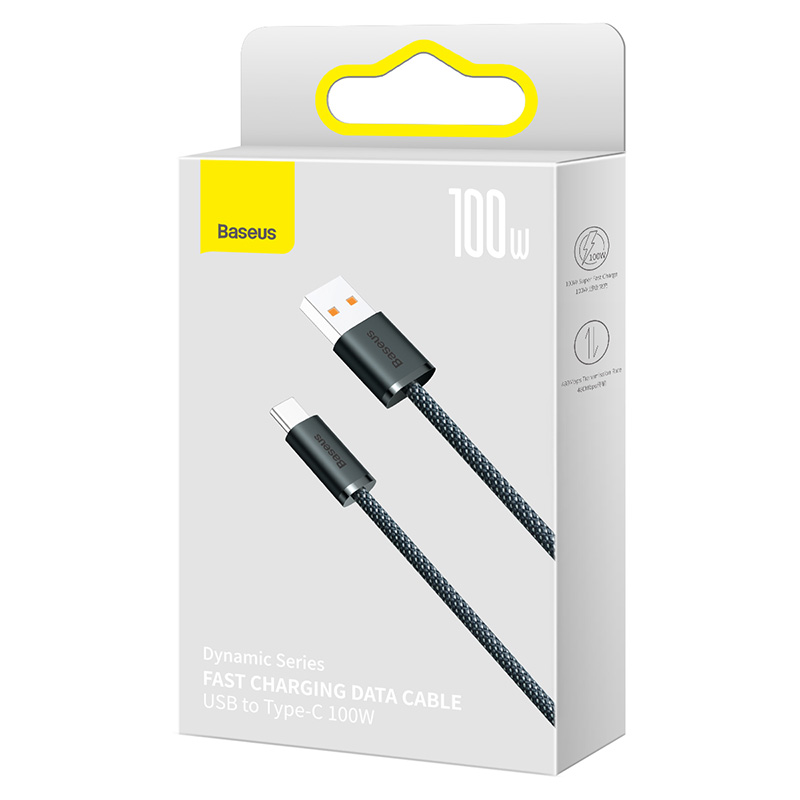 Baseus sladd Dynamic USB – USB-C 1,0m grå 100W