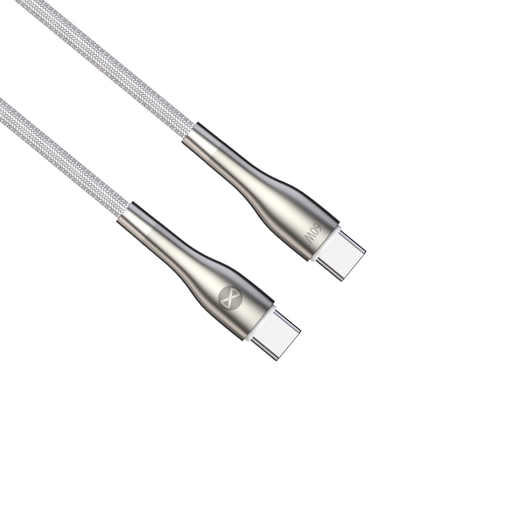 Forever Sleek cable USB-C – USB-C 1,0 m 60W white