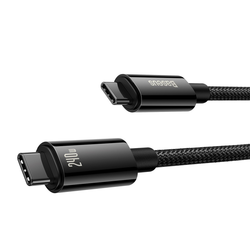 Baseus cable Tungsten PD USB-C – USB-C 1,0m black 240W