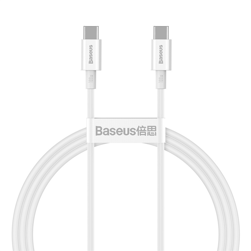 Baseus cabel Superior PD USB-C – USB-C 1,0m white 100W