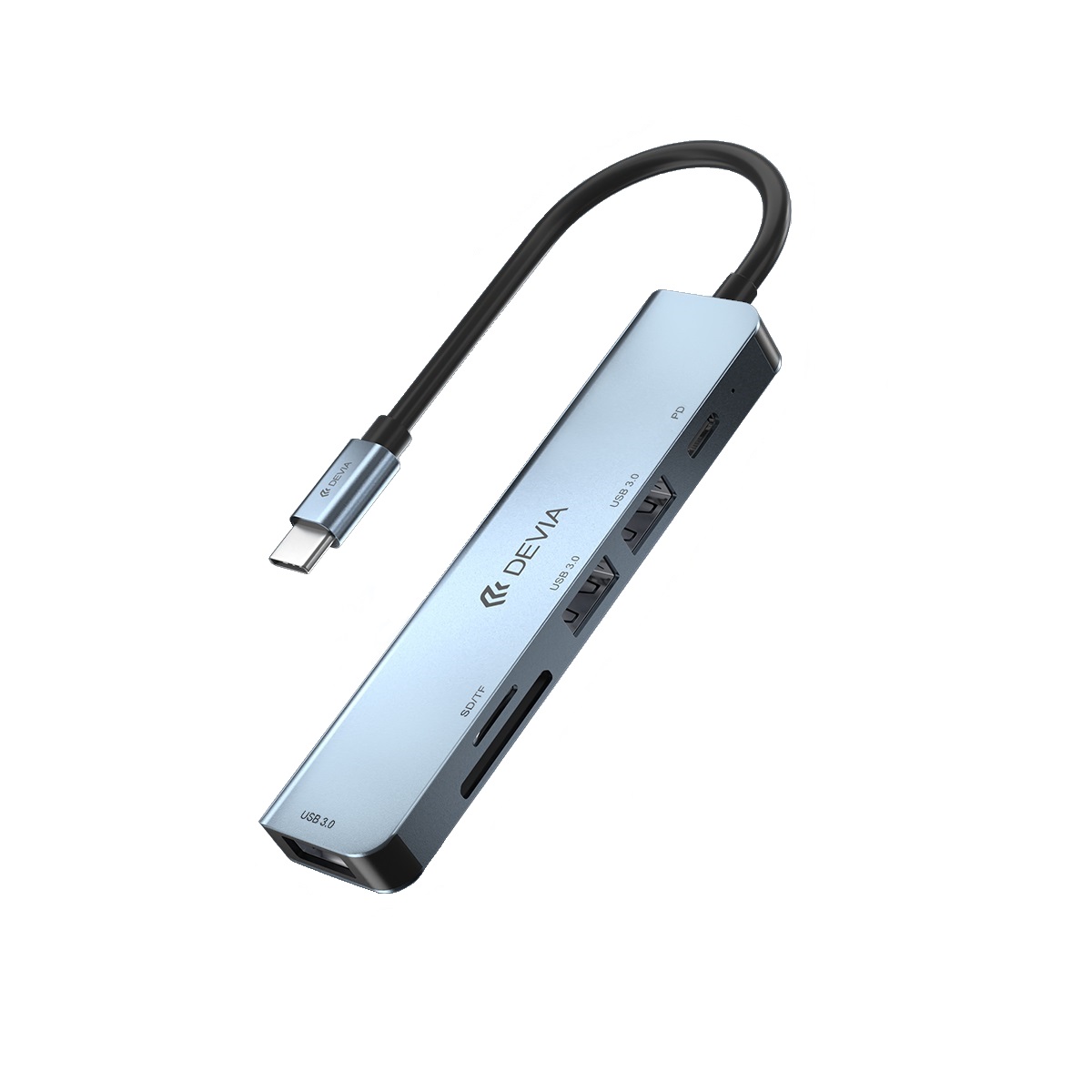 USB-C 5in1 Hub - PD, SD Card Reader, & USB in Default