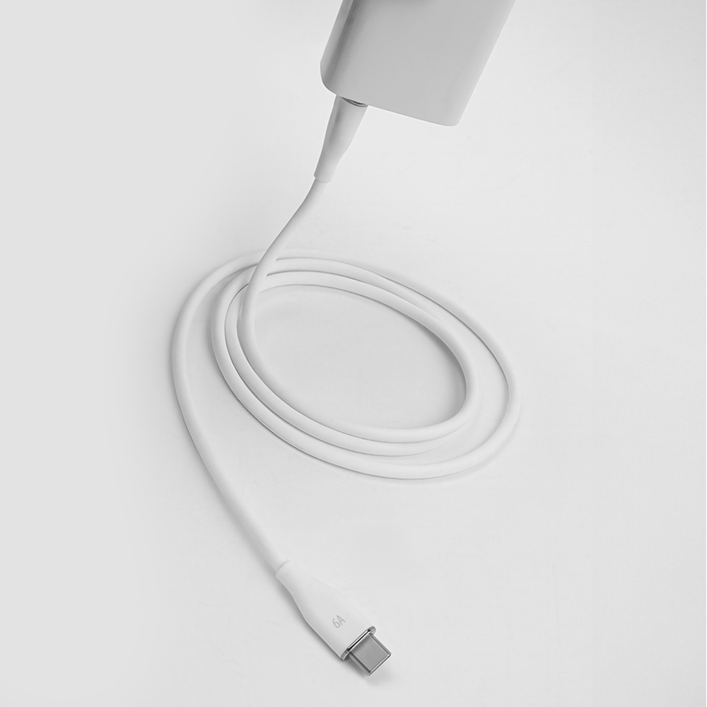 Forever kabel USB - USB-C 1,0 m 6A biały