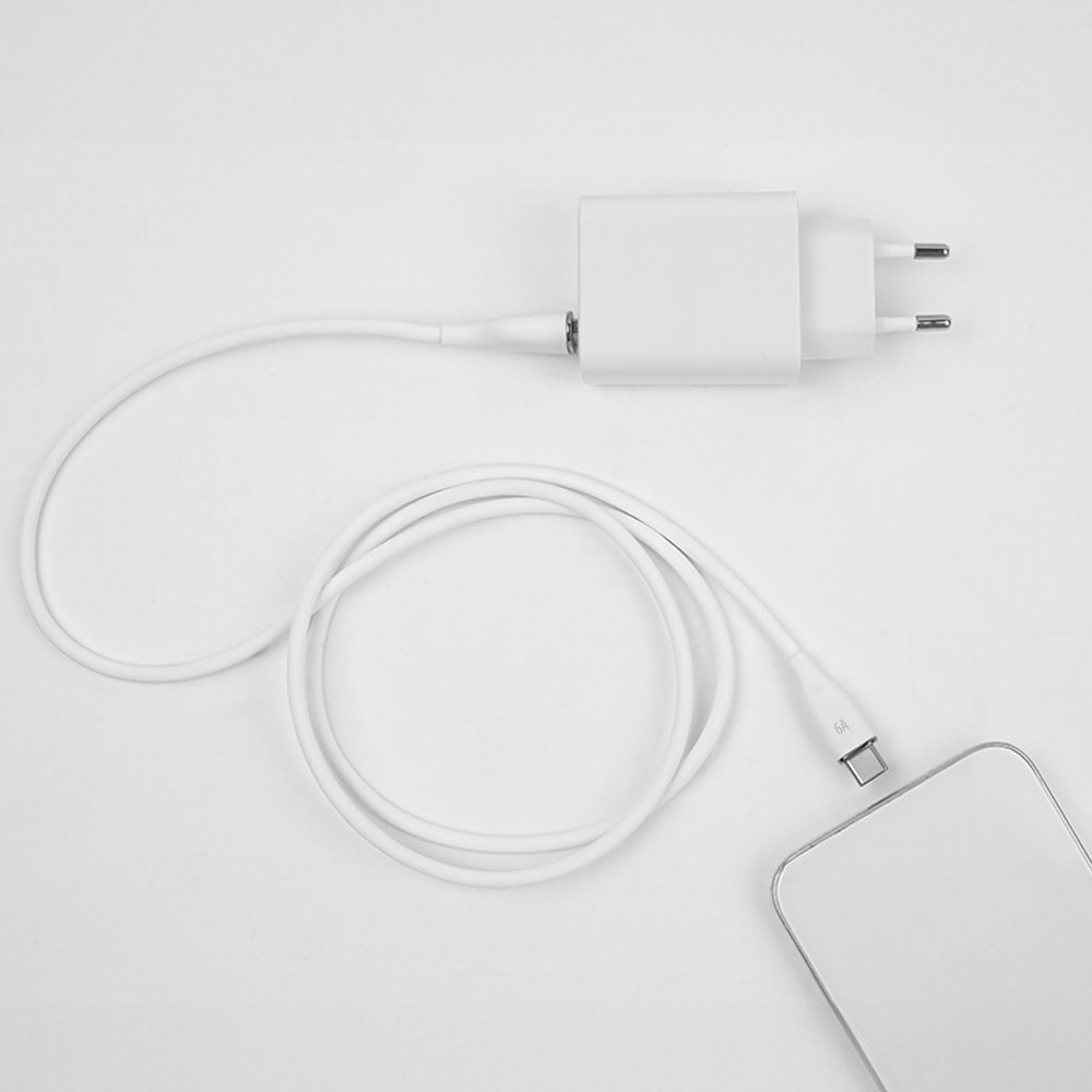 Forever kabel USB - USB-C 1,0 m 6A biały