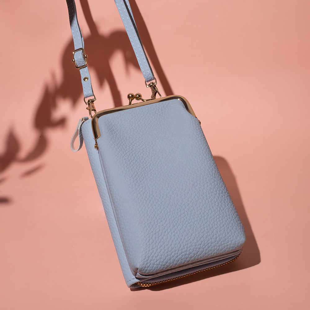 Torebka na telefon 2w1 niebieska