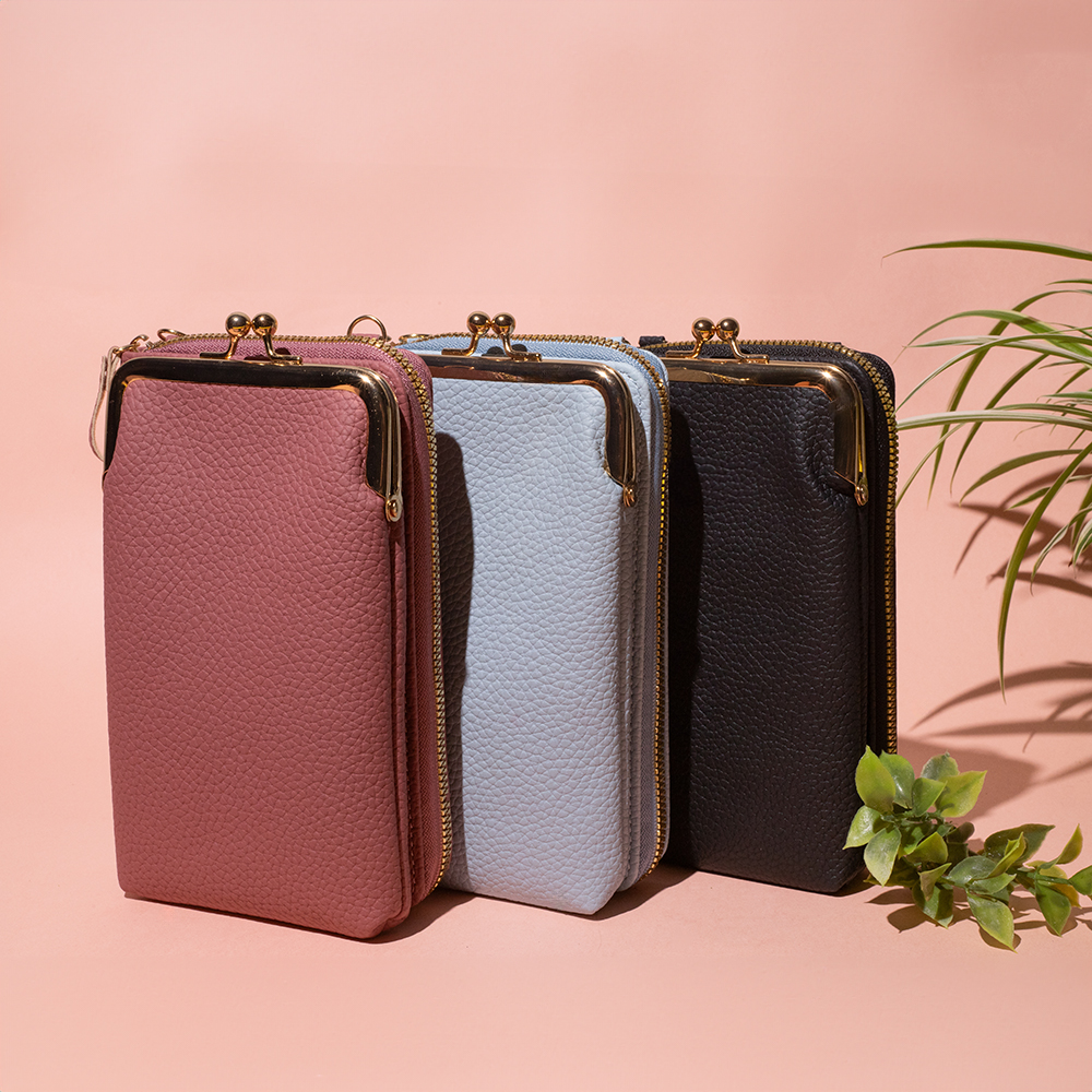 Torebka na telefon 2w1 niebieska