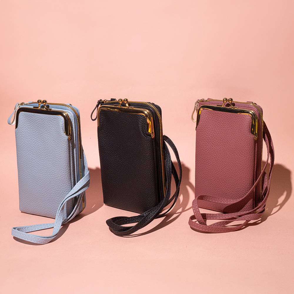 Torebka na telefon 2w1 niebieska