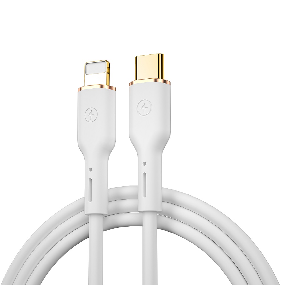 WIWU-kabel YQ01 USB-C – Lightning 30W 1,2 m vit