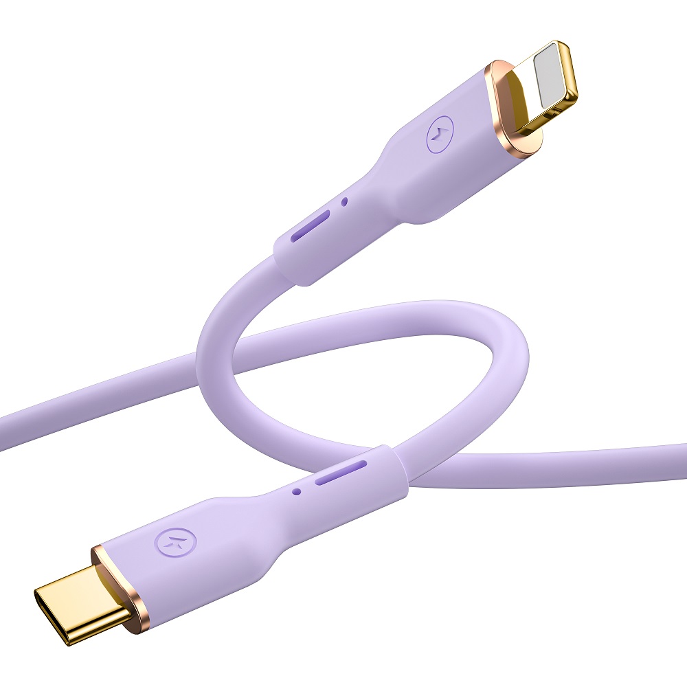 WIWU-kabel YQ01 USB-C – Lightning 30W 1,2 m lila