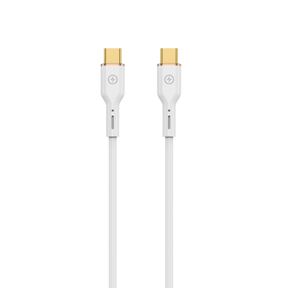 WIWU-kabel YQ02 USB-C – USB-C 100W 1,2m vit