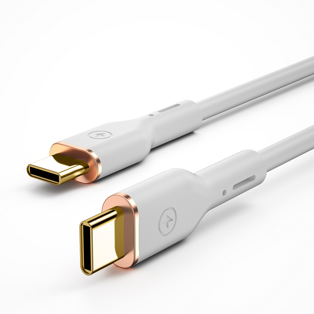 WIWU-kabel YQ02 USB-C – USB-C 100W 1,2m vit