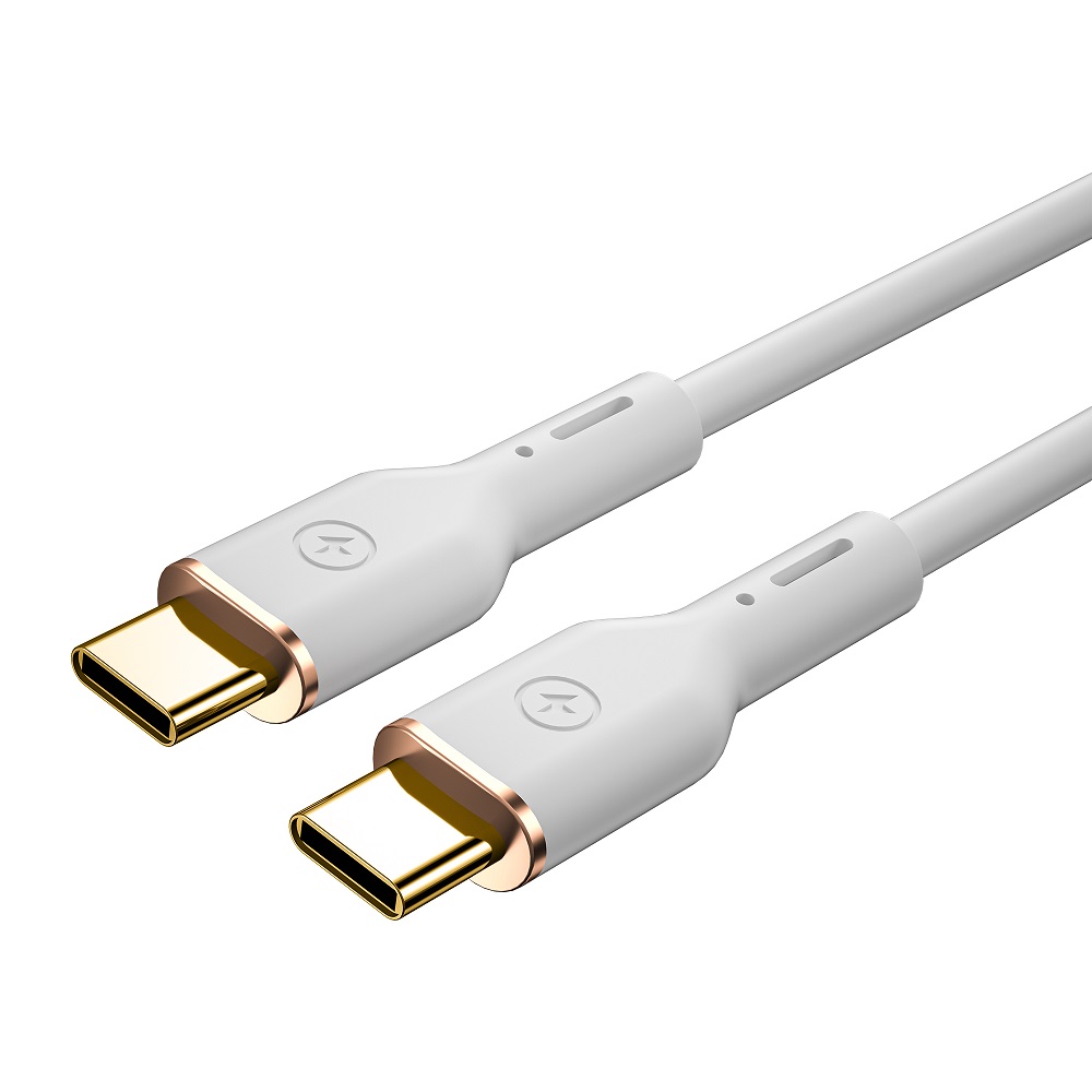 WIWU-kabel YQ02 USB-C – USB-C 100W 1,2m vit