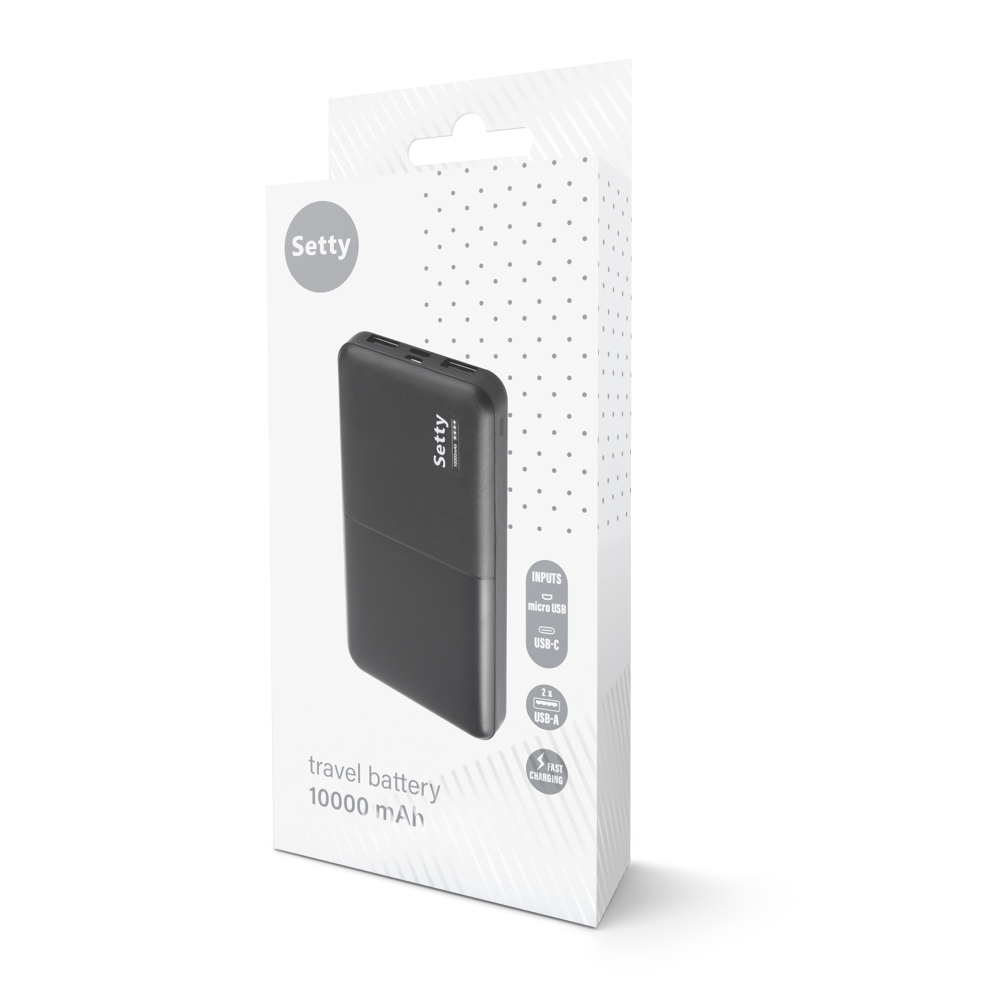 Setty power bank 10000 mAh SPB-10 black
