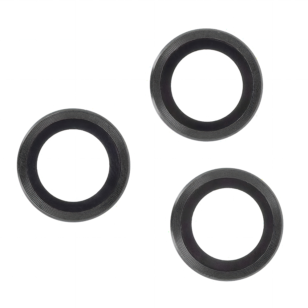 Set med linsglas för Samsung Galaxy A15 4G / A15 5G svart båge (3 st)